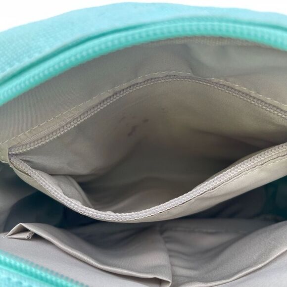 LEAPER Crossbody Bag Mint Green Aztec Southwestern Canvas Messenger Bag - Picture 12 of 14